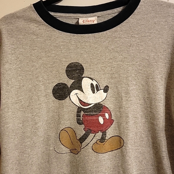 Disney Authentic Retro Faded Mickey Mouse Ringer Tee Shirt Original Disney Store - Picture 4 of 7